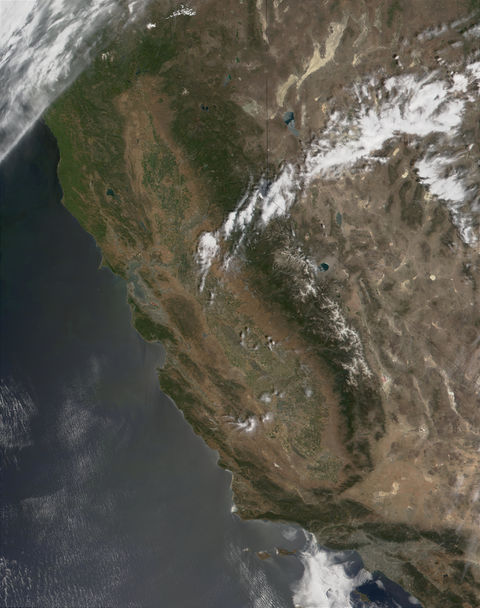 Satellite image of California