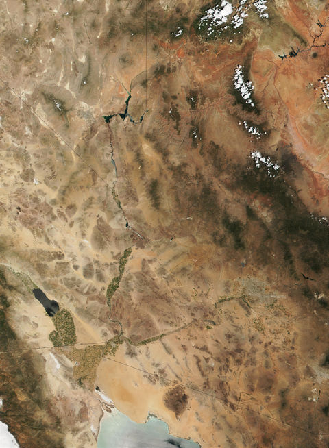 Satellite image of the Colorado River