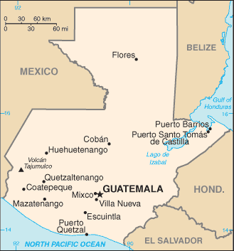 Guatemala small map 2007