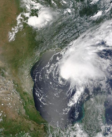 Ciclón tropical Claudette, golfo de México