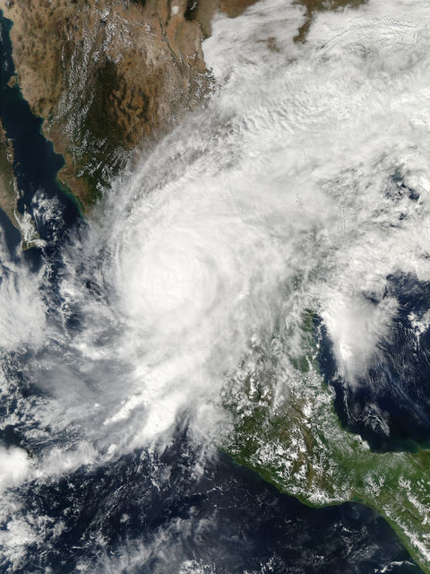 Hurricane Kenna over Mexico