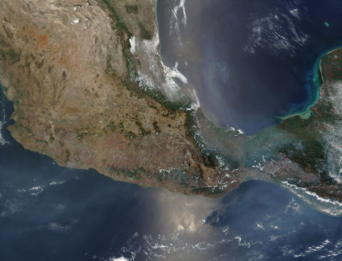 Incendios en el sur de México y la Península de Yucatán