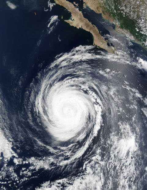 Hurricane Hernan off of Baja California
