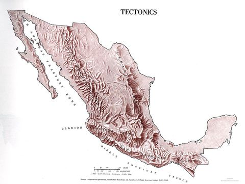 Mapa Tectónica de México