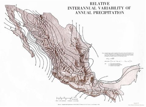 Relative Interannual Variability of Annual Precipitation in Mexico
