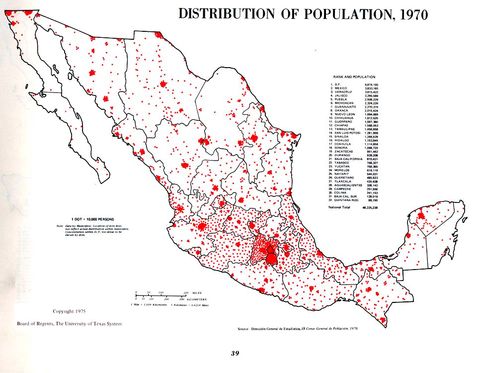 Distribución de la Población en México