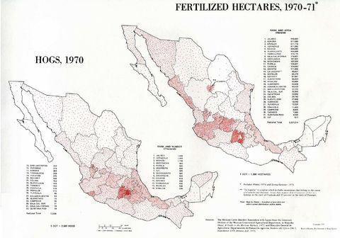 Hogs Production and Fertilized Hectares in Mexico