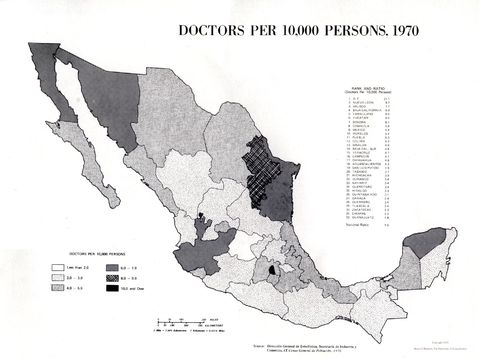 Médicos por cada 10,000 personas en México