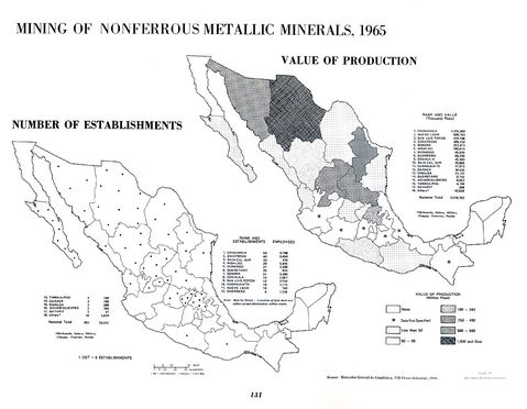 La minería de minerales metálicos no ferrosos en México