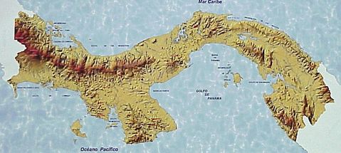 Panama Physical Map