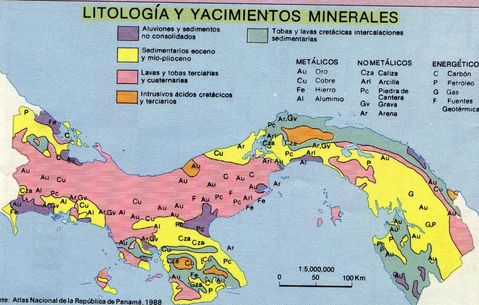 Litología y Yacimientos Minerales de Panamá 