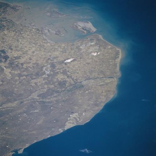 Imagen satelital del río Negro, Argentina