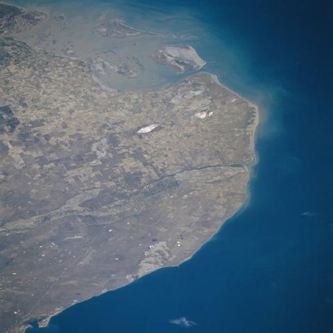 Satellite image of the Río Negro, Argentina