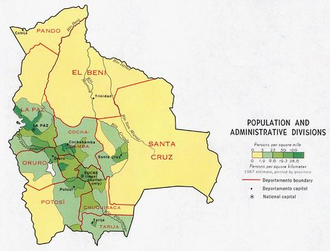 Bolivia Administrative Divisions 