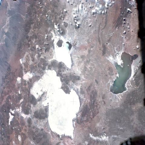 Satellite image of the Altiplano, Bolivia