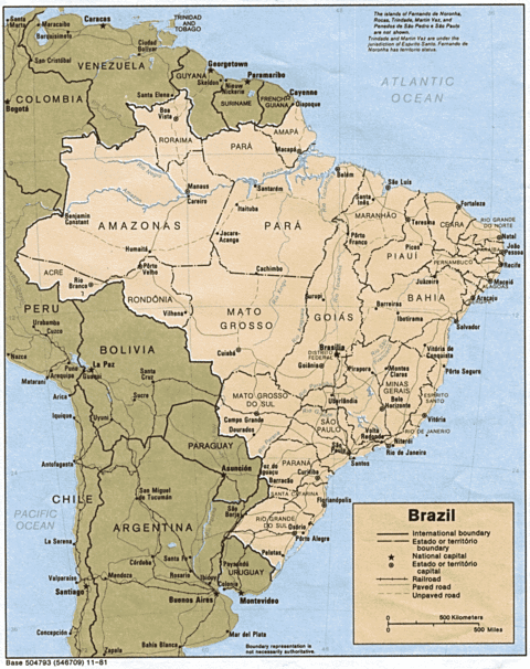 Brazil Political Map 