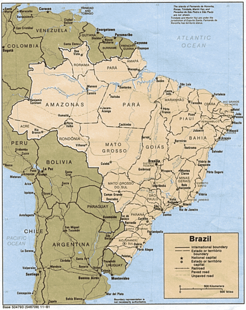 Mapa Político de Brasil 