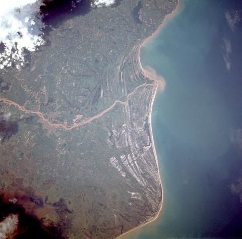 Imagen satelital del Río Paraíba do Sul
