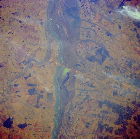 Imagen satelital del Río Paraná