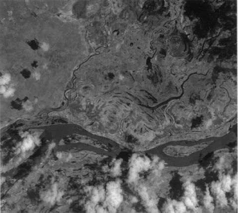 Imagen satelital de la región del río São Francisco