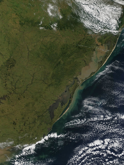 Satellite image of southernmost Brazil