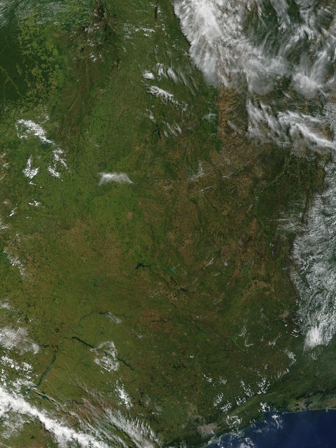 Satellite image of Southeast Brazil
