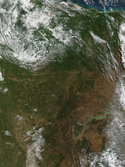 Satellite image of northeastern Brazil