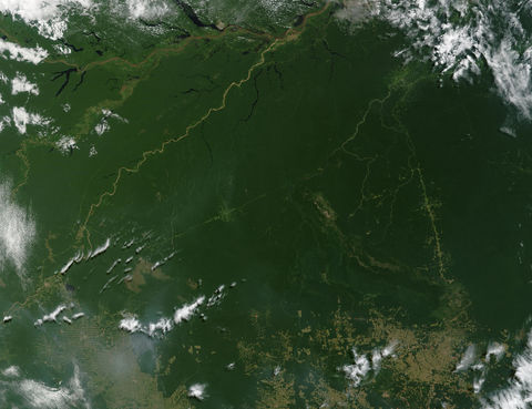 Imagen satelital de Brasil occidental