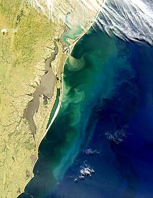 Satellite image of Lagoa dos Patos, Brazil