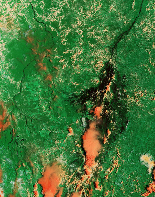 Imagen satelital de los humedales de Ilha do Bananal
