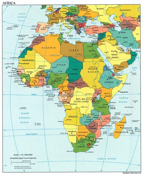 Africa Political Map 