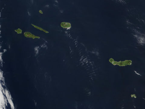 Satellite image of the Azores