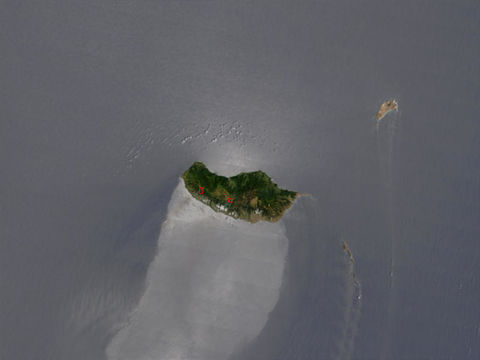 Imagen satelital de la isla de Madeira