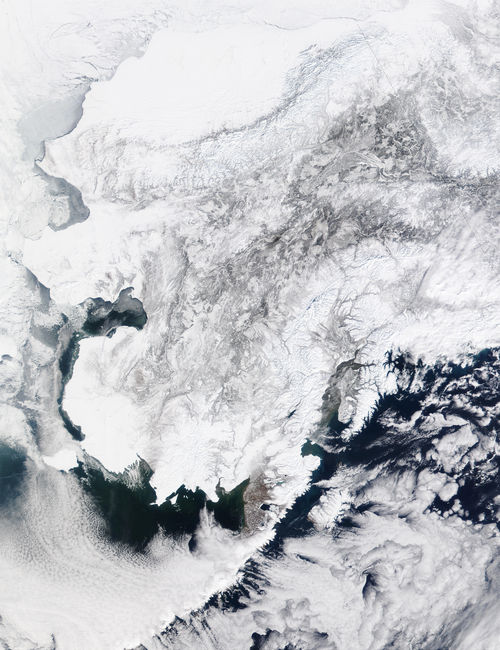 Imagen satelital de Alaska