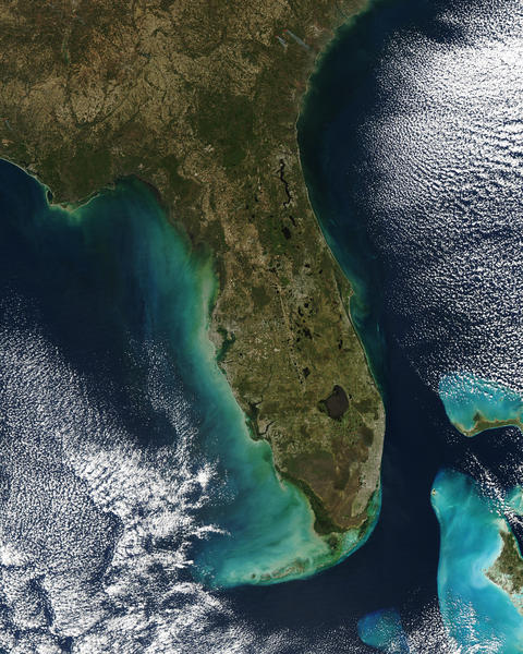 Imagen satelital de la Florida