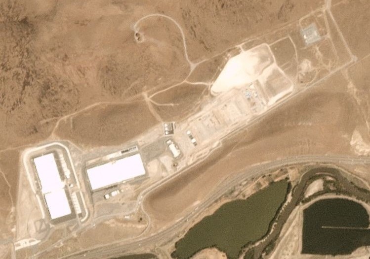 Satellite view of an Apple data center in Reno, Nevada