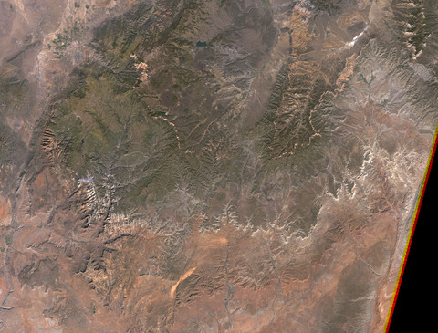 Imagen satelital del Cañón Zion