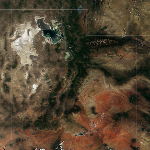 Satellite image of Utah