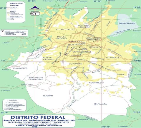 Mexico City map 