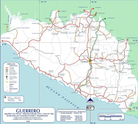 Guerrero road map 1999 Guerrero road map 1999