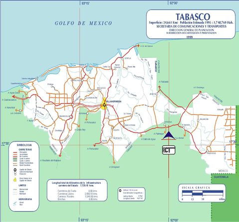 Tabasco road map 1999 Tabasco road map 1999