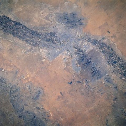 Satellite Image of Juarez, Mexico / El Paso, Texas
