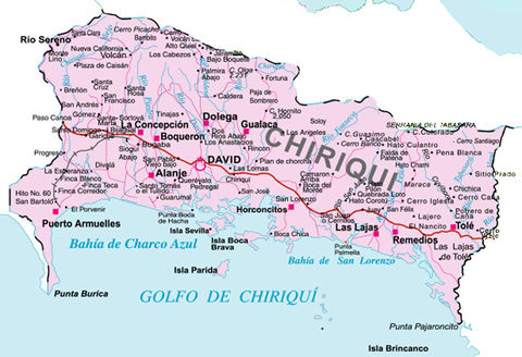 Mapa de Chiriquí