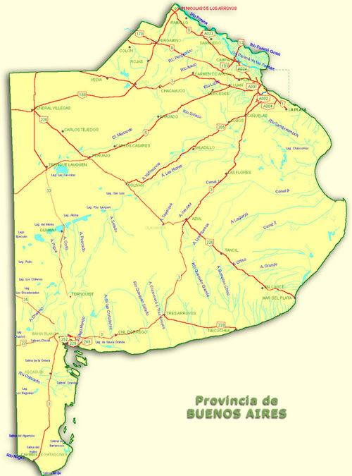 Rutas nacionales en la provincia de Buenos Aires