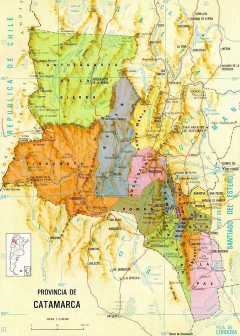 Catamarca Province Map, Argentina