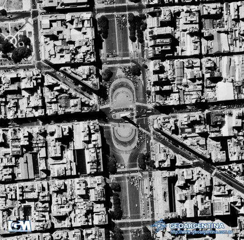 Aerial Photo of the Obelisco de Buenos Aires
