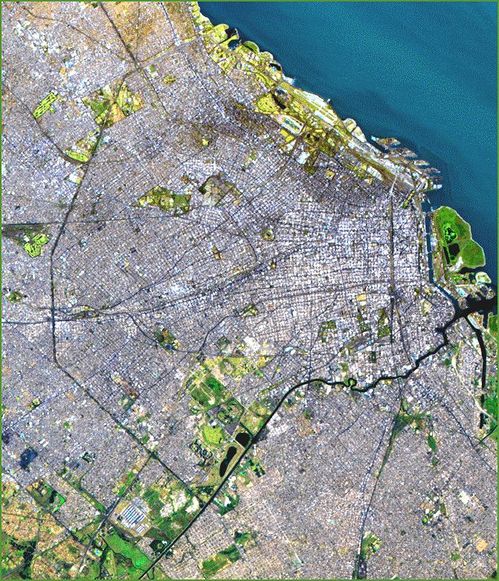 Imagen satelital de Buenos Aires