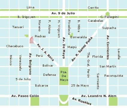 Buenos Aires Central Business District Map