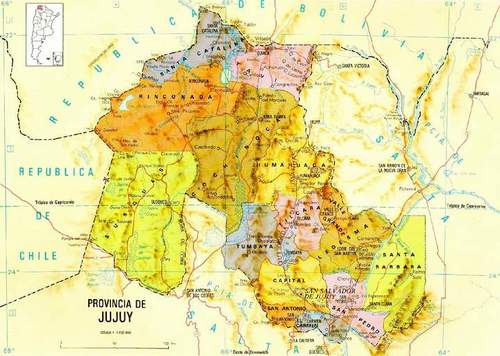 Mapa de Jujuy, Argentina
