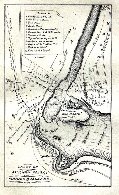 Niagara Falls Map 1844